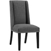 Modway Baron Modern Tall Back Wood Upholstered Fabric Four Dining Chairs in Gray MDY-EEI-3503-GRY