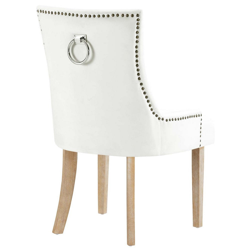 Modway Pose Velvet Set of 2 Two Dining Chairs Ivory MDY-EEI-3504-IVO