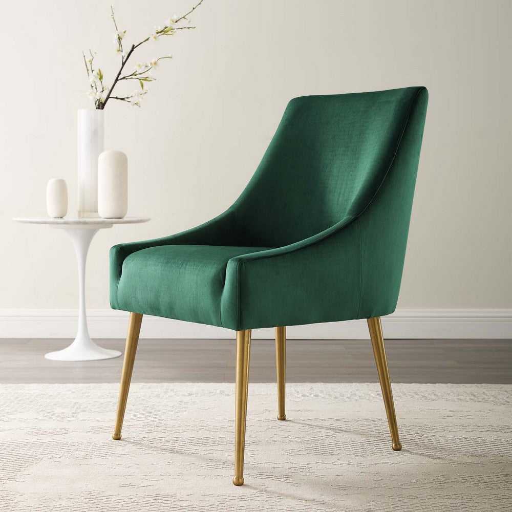 Modway Discern Upholstered Performance Velvet Dining Chair, Green