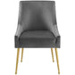 Discern Upholstered Performance Velvet Dining Chair - No Shipping Charges MDY-EEI-3508-GRY