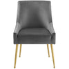 Discern Upholstered Performance Velvet Dining Chair - No Shipping Charges MDY-EEI-3508-GRY