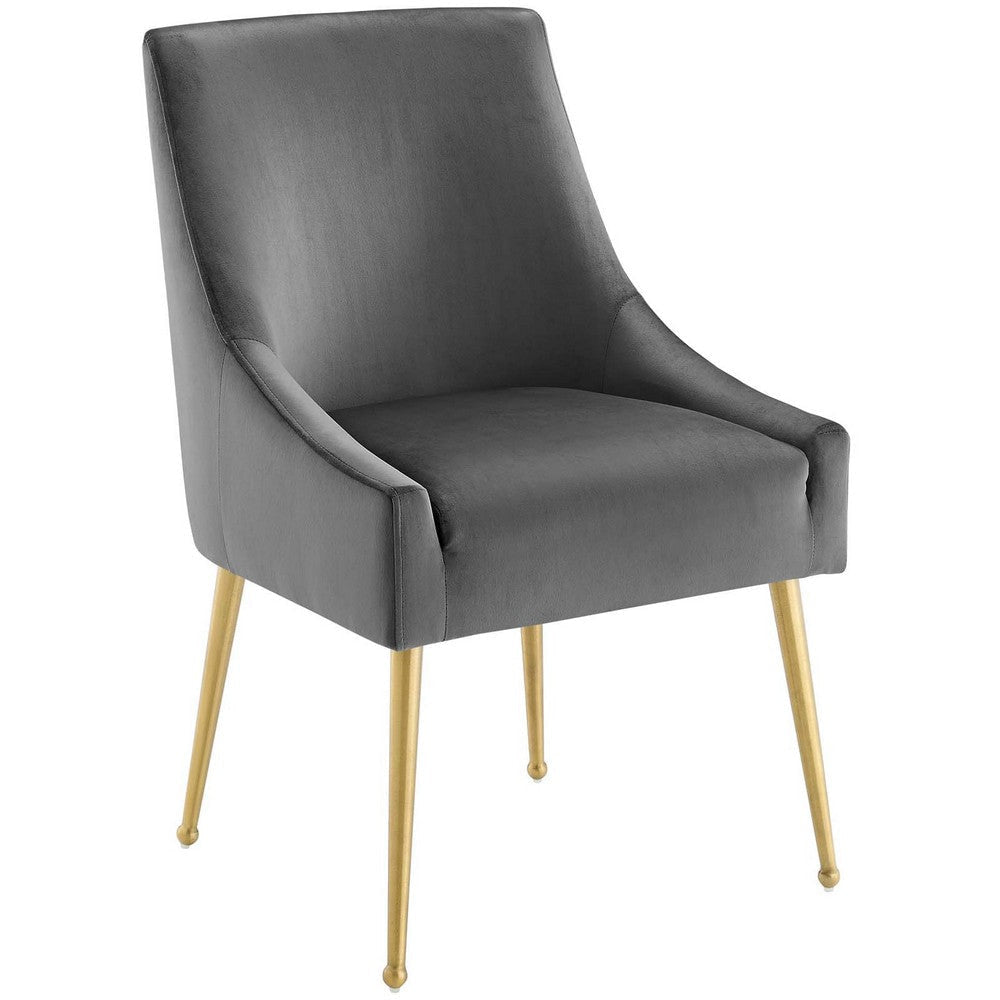 Modway Discern Upholstered Performance Velvet Dining Chair, Gray