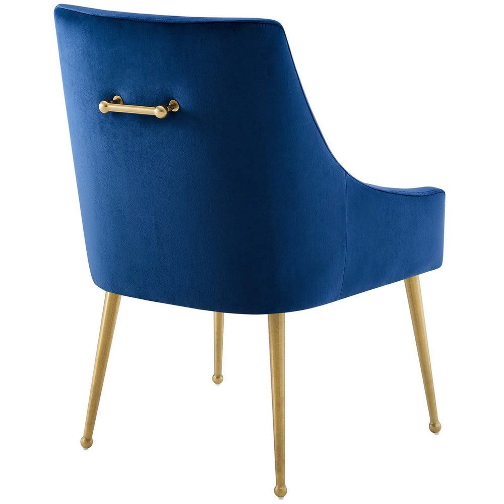 Modway Discern Upholstered Performance Velvet Dining Chair Navy MDY-EEI-3508-NAV