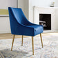 Modway Discern Upholstered Performance Velvet Dining Chair Navy MDY-EEI-3508-NAV