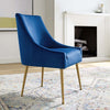 Modway Discern Upholstered Performance Velvet Dining Chair Navy MDY-EEI-3508-NAV