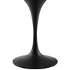 Modway Lippa 48’’ Oval-Shaped Mid-Century Modern Dining Table with Walnut Top and Black Base MDY-EEI-3520-BLK-WAL