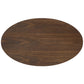 Modway Lippa 48’’ Oval-Shaped Mid-Century Modern Dining Table with Walnut Top and Black Base MDY-EEI-3520-BLK-WAL