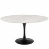 Modway Lippa Dining Table, 60 in Artificial Marble Round Top, White