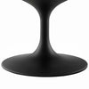 Modway Lippa Mid-Century Modern 48’’ Oval Coffee Table With Walnut Top and White Base MDY-EEI-3538-BLK-WAL