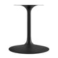 Modway Lippa 78’’ Oval-Shaped Mid-Century Modern Dining Table with White Wood Top and Black Base MDY-EEI-3540-BLK-WHI