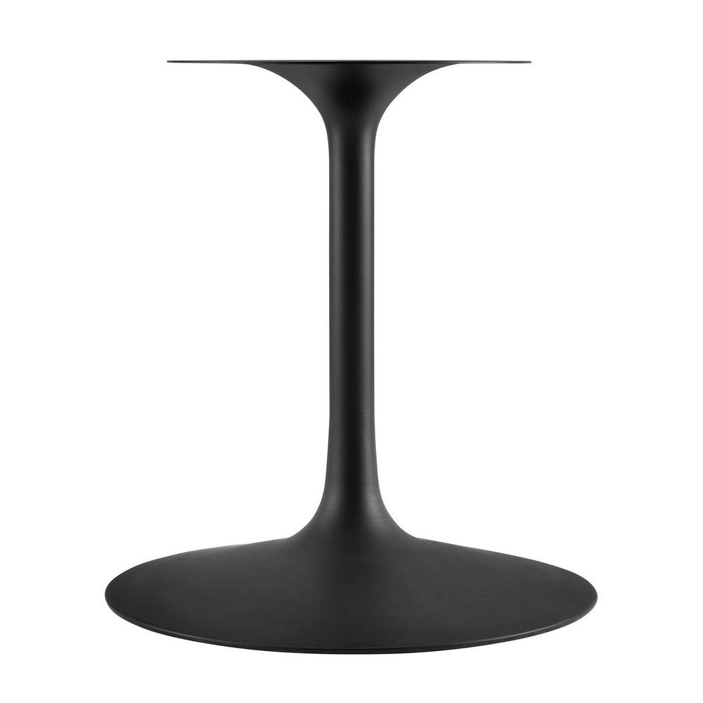 Modway Lippa 78’’ Oval-Shaped Mid-Century Modern Dining Table with White Wood Top and Black Base MDY-EEI-3540-BLK-WHI