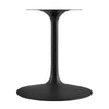 Modway Lippa 78’’ Oval-Shaped Mid-Century Modern Dining Table with White Wood Top and Black Base MDY-EEI-3540-BLK-WHI