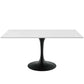 Modway Lippa 60" Rectangle Wood Dining Table, Black Base