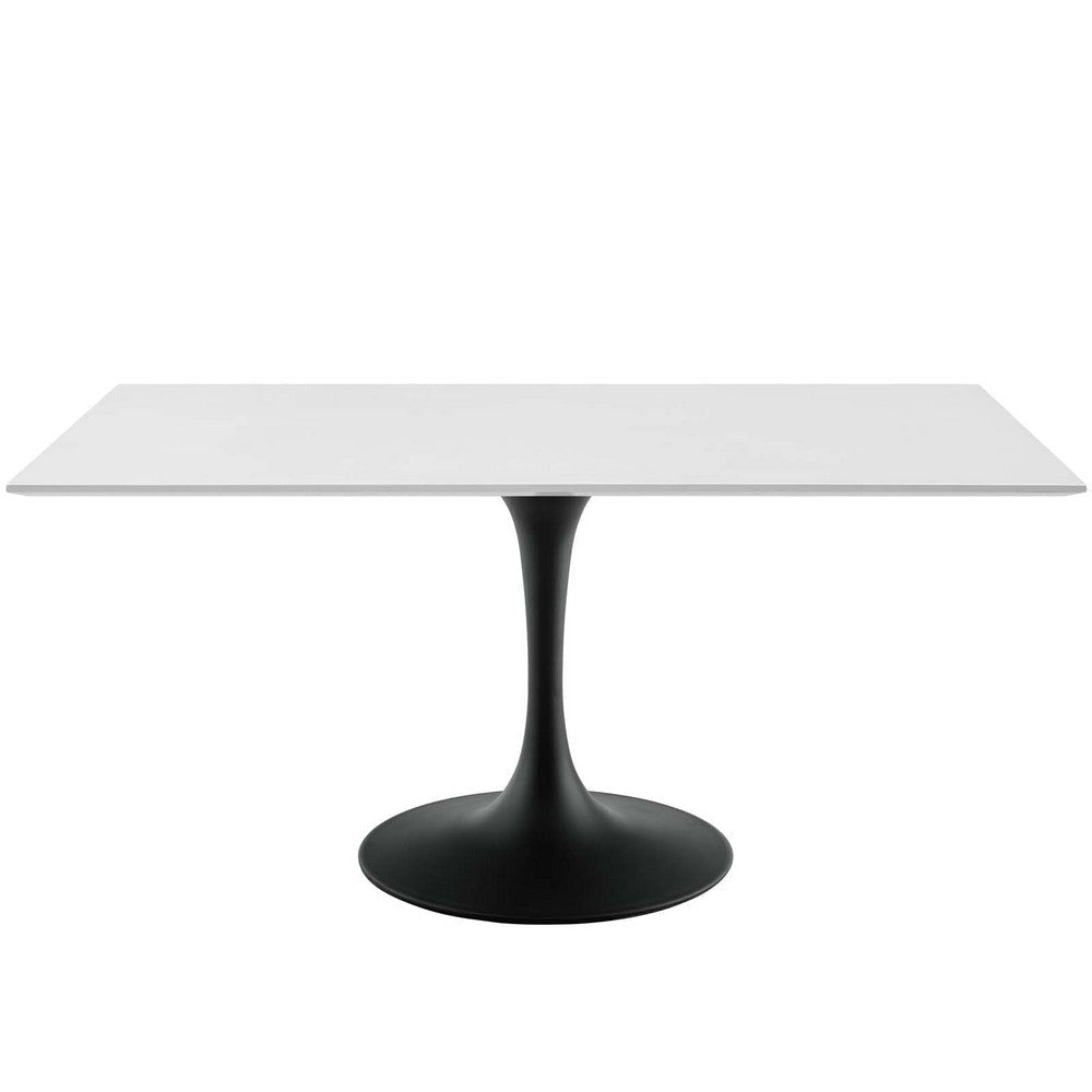 Modway Lippa 60" Rectangle Wood Dining Table, Black Base