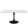 Modway Lippa 60" Rectangle Wood Dining Table, Black Base