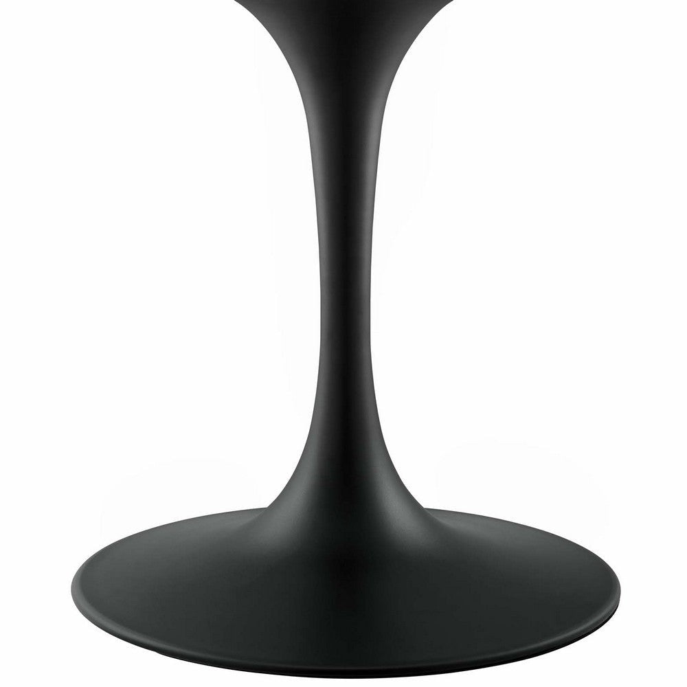 Modway Lippa 60’’ Oval-Shaped Mid-Century Modern Dining Table with Walnut Top and Black Base MDY-EEI-3543-BLK-WAL