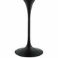 Modway Lippa 28’’ Round Wood Bar Table White Top Black Base MDY-EEI-3545-BLK-WHI