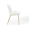 Scoop Gold Stainless Steel Leg Performance Velvet Dining Chair - No Shipping Charges MDY-EEI-3548-BLK