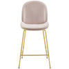 Scoop Gold Stainless Steel Leg Performance Velvet Counter Stool - No Shipping Charges MDY-EEI-3549-PNK