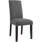 Modway Parcel Modern Upholstered Fabric Two Dining Chairs with Nailhead Trim in Gray MDY-EEI-3551-GRY