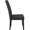 Modway Parcel Modern Faux Leather Upholstered Parsons Four Dining Chairs in Black MDY-EEI-3554-BLK