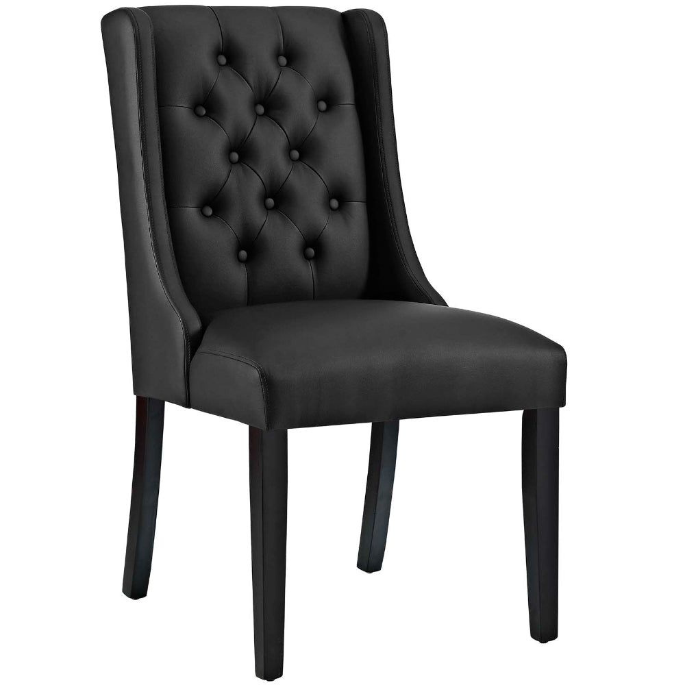 Baronet Dining Chair Vinyl Set of 2 - No Shipping Charges MDY-EEI-3555-BLK