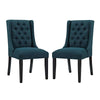 Modway Baronet Modern Tufted Upholstered Fabric Parsons Two Kitchen and Dining Room Chairs in Azure