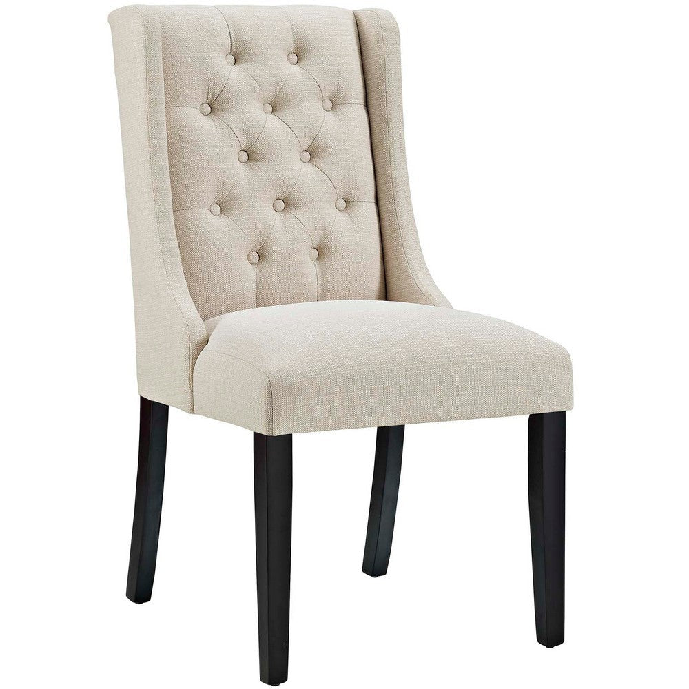 Modway Baronet Modern Tufted Upholstered Fabric Parsons Two Kitchen and Dining Room Chairs in Beige MDY-EEI-3557-BEI