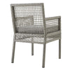 Aura Dining Armchair Outdoor Patio Wicker Rattan Set of 2 - No Shipping Charges MDY-EEI-3561-GRY-GRY