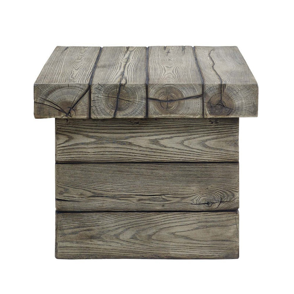 Manteo Rustic Coastal Outdoor Patio Side Table - No Shipping Charges MDY-EEI-3562-LGR