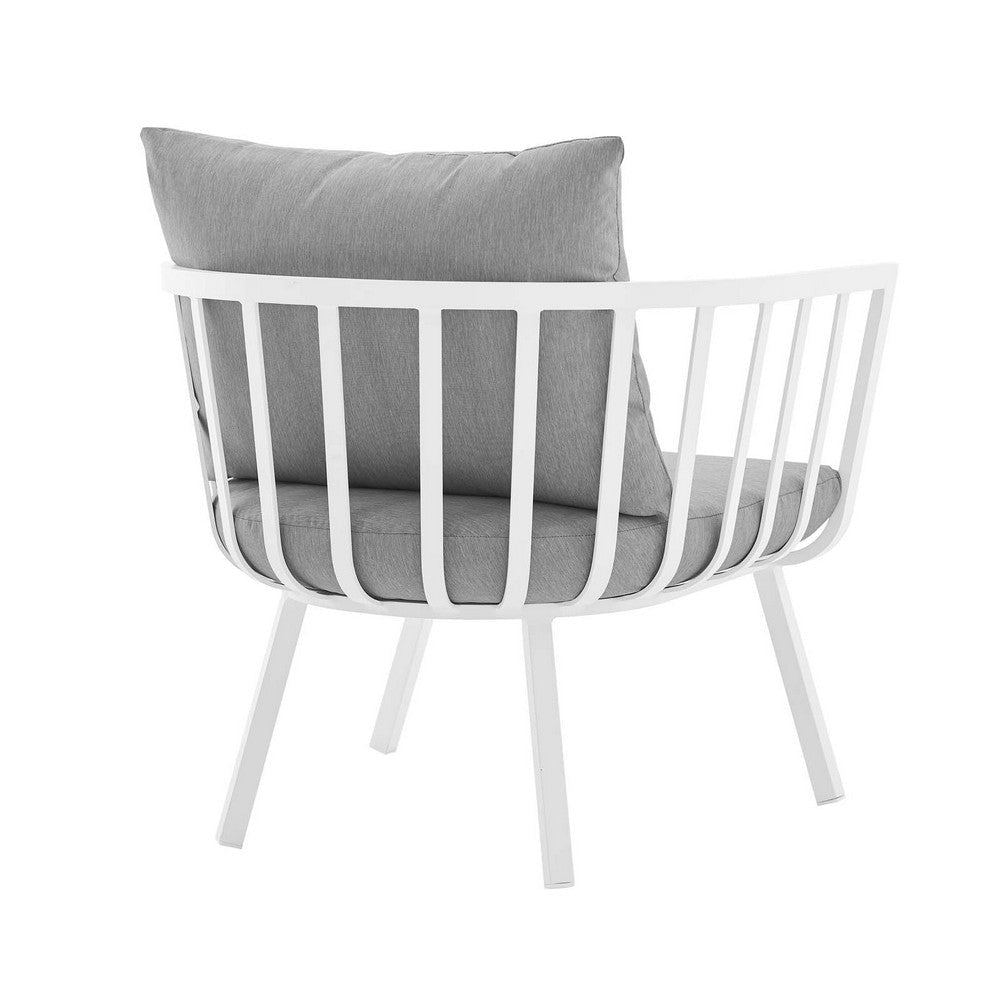 Modway Riverside Outdoor Furniture Armchair White Gray MDY-EEI-3566-WHI-GRY