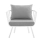 Modway Riverside Outdoor Furniture Armchair White Gray MDY-EEI-3566-WHI-GRY