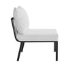 Modway Riverside Outdoor Furniture Armless Chair Gray White MDY-EEI-3567-SLA-WHI