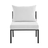 Modway Riverside Outdoor Furniture Armless Chair Gray White MDY-EEI-3567-SLA-WHI