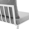 Modway EEI-3567-WHI-GRY Riverside Armless Chair White Gray 29.5 x 26.5 x 28 MDY-EEI-3567-WHI-GRY