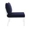 Modway Riverside Outdoor Furniture Armless Chair White Navy MDY-EEI-3567-WHI-NAV