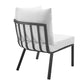 Modway Riverside Outdoor Furniture Corner Chair Gray White MDY-EEI-3569-SLA-WHI