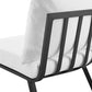 Riverside Outdoor Patio Aluminum Corner Chair - No Shipping Charges MDY-EEI-3569-SLA-CHA