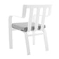 Baxley Stackable Outdoor Patio Aluminum Dining Armchair - No Shipping Charges MDY-EEI-3571-WHI-GRY