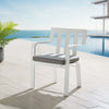 Baxley Stackable Outdoor Patio Aluminum Dining Armchair - No Shipping Charges MDY-EEI-3571-WHI-GRY