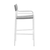 Raleigh Stackable Outdoor Patio Aluminum Bar Stool - No Shipping Charges MDY-EEI-3574-WHI-GRY