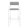 Raleigh Stackable Outdoor Patio Aluminum Bar Stool - No Shipping Charges MDY-EEI-3574-WHI-GRY