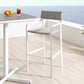 Modway EEI-3574-WHI-GRY Raleigh Outdoor Patio Aluminum Stackable Dining Bar Stool (Fully Assembled), White Gray