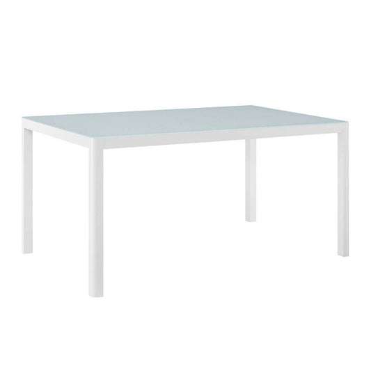 Modway EEI-3576-WHI Raleigh Dining Table, White, 35.5 x 59 x 29