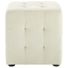 Contour Tufted Cube Performance Velvet Ottoman - No Shipping Charges MDY-EEI-3577-IVO