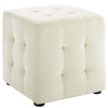 Contour Tufted Cube Performance Velvet Ottoman - No Shipping Charges MDY-EEI-3577-IVO