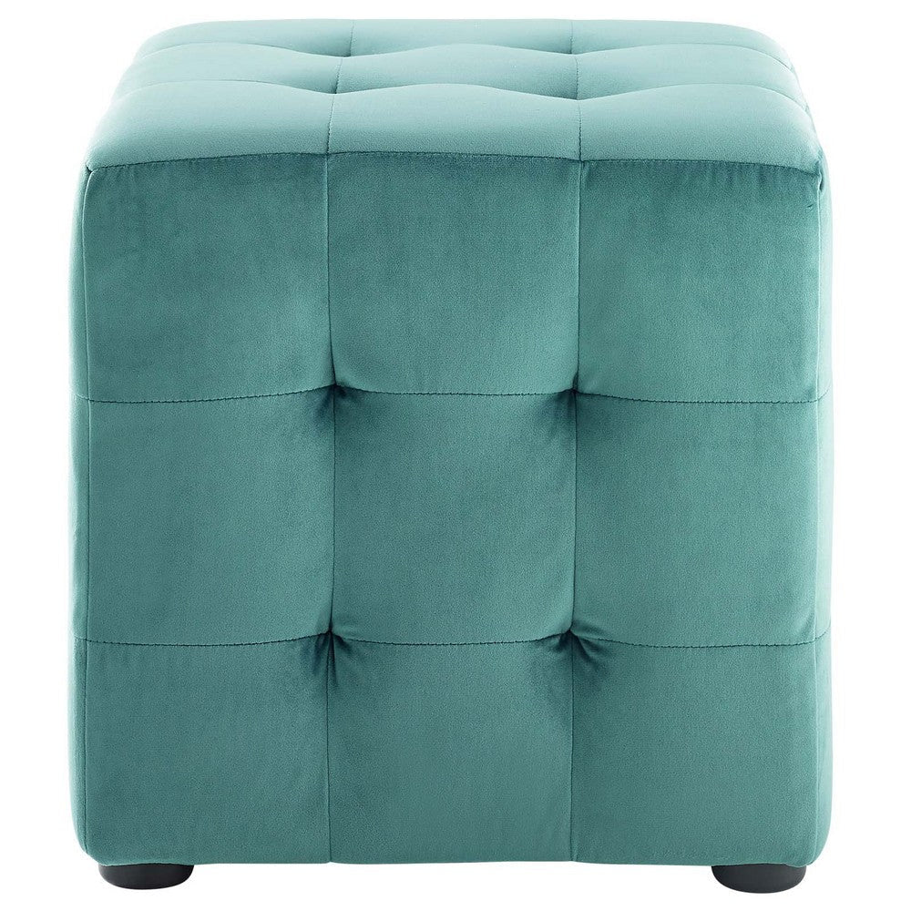 Contour Tufted Cube Performance Velvet Ottoman - No Shipping Charges MDY-EEI-3577-PNK