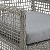 Modway Aura Outdoor Patio Wicker Rattan Set of 4 Dining Armchair in Gray Gray MDY-EEI-3594-GRY-GRY