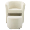 Modway Divulge Performance Velvet Armchair and Ottoman Set in Ivory MDY-EEI-3607-IVO