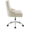 Modway Regent Tufted Button Upholstered Fabric Swivel Office Chair with Nailhead Trim in Beige MDY-EEI-3609-BEI